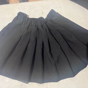 H&M Mini A-Line Tennis Skirt Solid Black With Pockets Size 5T